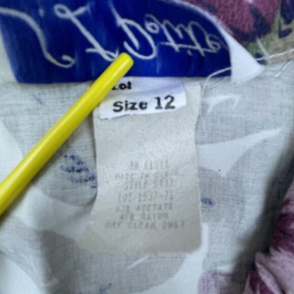 Vintage S L Petites Dress Womens 12 Collar Structured Prairie Cottage Secretary - Picture 7 of 7